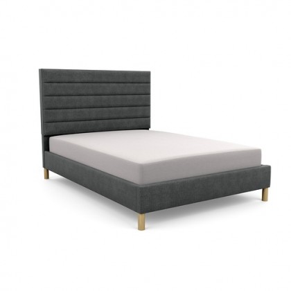 Beaumere low foot end upholstered bed frame and headboard