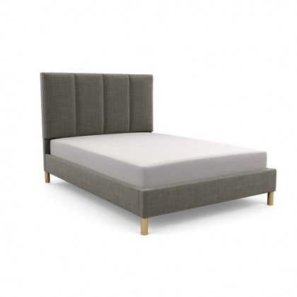 Byrony low foot end upholstered bed frame and headboard